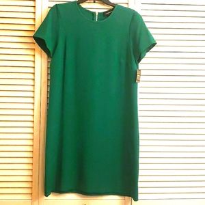 NWT Sz 8 Green Liz Claiborne Sheath SS Dress